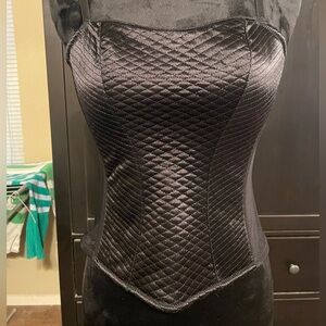 Black Quilted Women's Corset